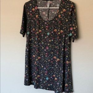 Medium abstract floral perfect T EUC